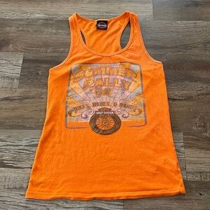 Harley Davidson bikes, babes and bands tank top M